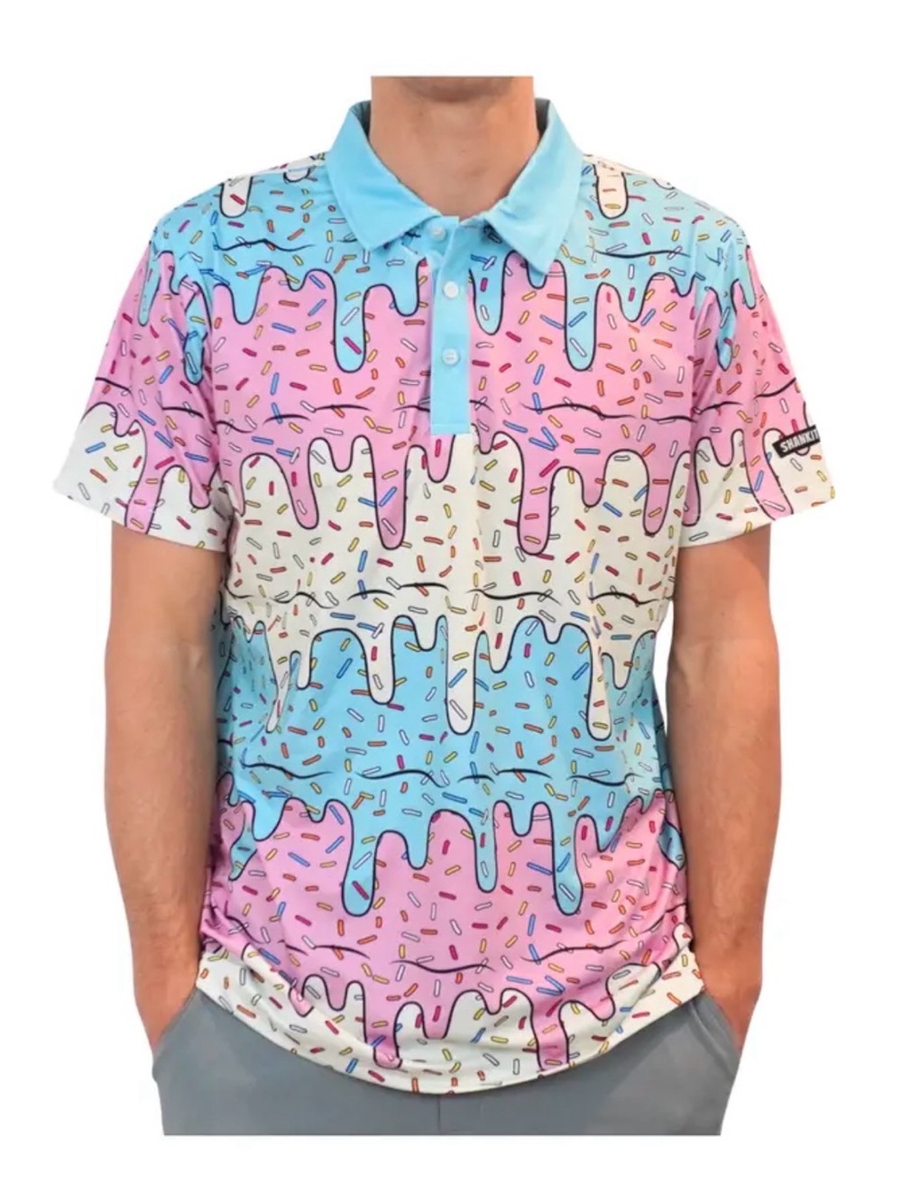 Shank it Golf Ice Cream Drip Polo
